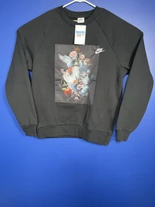 Nike AF-1 Sportswear Fleece Masterpiece Crew Black DD6515 010 Men's Medium - Picture 1 of 3