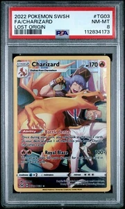 PSA 8 CHARIZARD TG03/TG30 FULL ART LOST ORIGIN POKEMON 🔥 - Picture 1 of 2
