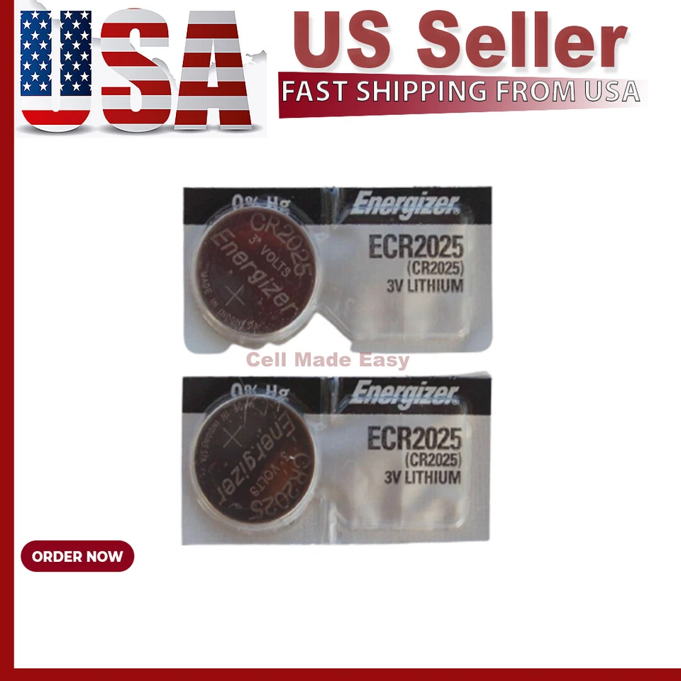  2-x-FRESH-Genuine-Energizer-CR2025-ECR2025-3V-Coin-Button-Battery-Fast-Shipping - Image 1 of 1