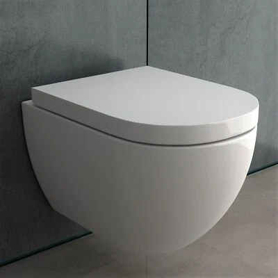 Spülrandlos Wand WC Toilette mit Bidet Funktion Dusch WC Komplettset Schallschut - Bild 1 von 4