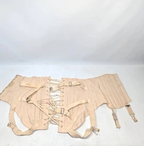 Corsé vintage famoso Gale Sears and Roebuck cintura con cordones 1284 26 algodón ex 30  - Imagen 1 de 9