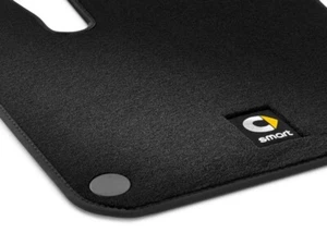 SMART C/A 453 ForTwo/EV/EQ RHD Original Velour Fußmatten 2-teilig Schwarz Neu - Bild 1 von 1