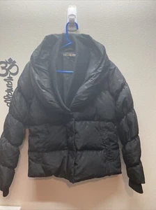 Kuhle Womens Down Feather Puffer Coat Size Medium black  - Picture 1 of 14