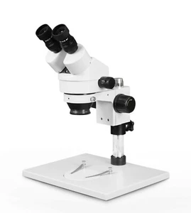 Vision 3.5X-90X Binocular Zoom Stereo Microscope, Pillar Stand with Large Base - Picture 1 of 4