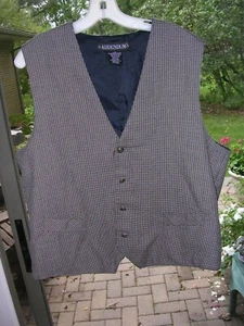#697 MENS VICTORIAN STEAMPUNK DICKENS VINTAGE STYLE HOUNDSTOOTH TWEED VEST Sz L - Picture 1 of 5