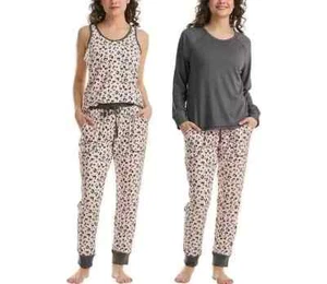 Live Love Lounge Women's Plus Size 3X Gray Pink 3 Piece Loungewear Set NWT - Picture 1 of 5