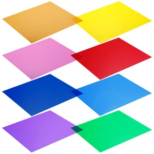 Neewer 30 x 30CM Transparent Color Correction Lighting Gel Filter Set of 8 Sheet - Picture 1 of 7