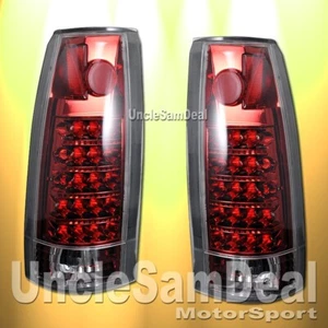 FOR CHEVY C/K TAHOE SUBURBAN YUKON RED CHROME LED TAIL LIGHT DIRECT FIT PAIR - Bild 1 von 2