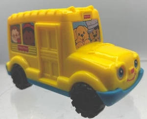 Mini School Bus Little People  2000 McDonalds Happy Meal Toy Fisher Price Rolls - Picture 1 of 6