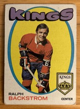 1971-72 Topps Ralph Backstrom Hockey Card #108 Kings O/C Bad Corners & Edges