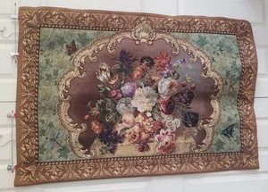 Dutch Floral Still Life Jacquard Weave Wall Tapestry 38 X 54 " Mohawk Home  - Picture 1 of 3