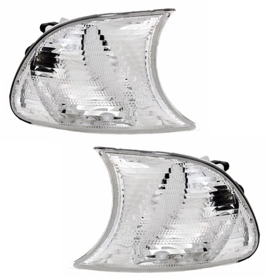 Frontblinker Set für 3er BMW E46 Coupe + Cabrio Facelift Blinker Silber Weiß - Bild 1 von 4
