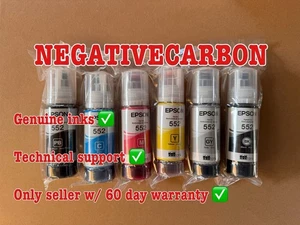 Genuine Epson 552 Ink Bottle 6 Pack for ET-8500 ET-8550 Warranty 2026-2029 - Picture 1 of 3