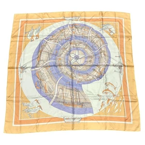 HERMES Carre 90 Ocean Friends Bufanda de Seda Vintage Coleccionable Moda Accesorio - Imagen 1 de 4