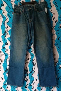 NEW Old Navy 34x32 Men's Regular Straight Leg Jeans Dirty Wash Pants 34W X 32L - Picture 1 of 20