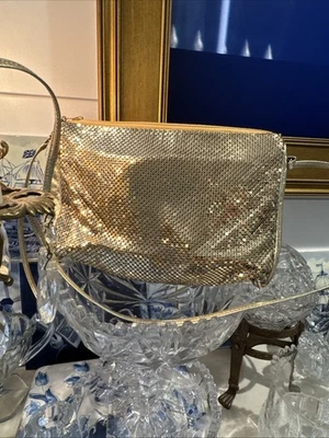 Gorgeous In Excellent Condition True Vintage Whiting and Davis Gold Mesh USA Bag - Image 1 of 4
