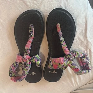 Sanuk Yoga Sling Sandals Women's Size 6 purple pink - Picture 1 of 5