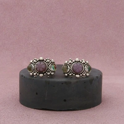 Pendientes stephen dweck plata esterlina topacio místico cuentas j-hoop post Foto 1 de 3