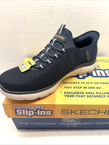 Skechers Slip-ins Men Sz 10 Wide Vegan Navy Air Cooled Memory Foam New in Box - Picture 1 of 11