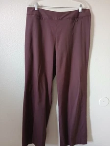 J. Jill Damen Hose 12 Burgund weites Bein Reißverschluss Knopf Taschen Büro Karriere - Bild 1 von 15