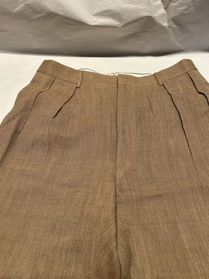 Pantalones Ralph Lauren Dalton de lana/lino para hombre talla 34 nuevos con etiquetas hechos en Italia tostados Foto 1 de 4