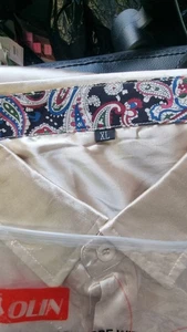 Sliktaa Mens Classic Vintage Long Sleeve Shirts Button Down Stand Collar Tuxedo - Picture 1 of 12