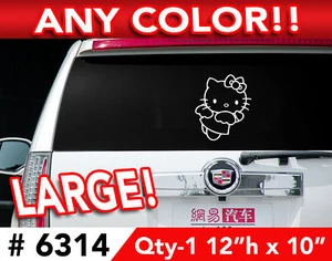 HELLO KITTY FLYING ANGEL DECAL STICKER 12"h x10"w #6314 - Picture 1 of 3