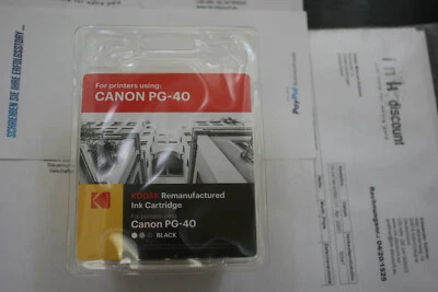 Kodak Photo PG-40BK Content: 26Ml XXL Ink Pixma MP450 IP1300 IP2600 IP1800 2500 - Image 1 of 4