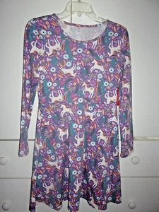 Wonder Nation Play Dress lavender ~ unicorn XL (14-16) - Picture 1 of 2