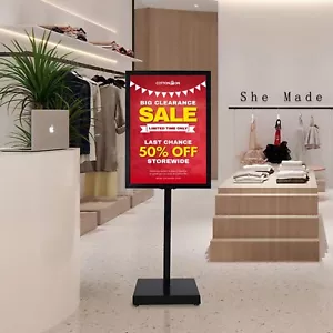 Double-sided Board Sign Holder Floor Stand Display 20"x28" (Only Stand) - Picture 1 of 14
