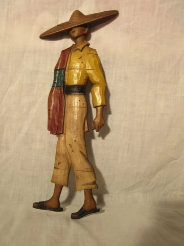 Sexton Dicast Spanish Wall Hanging Decor Man In Sombrero Walking Cover
