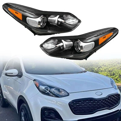 Conjunto de faros para Kia Sportage 2017 2022 con LED DRL conductor pasajero 2 piezas Foto 1 de 4