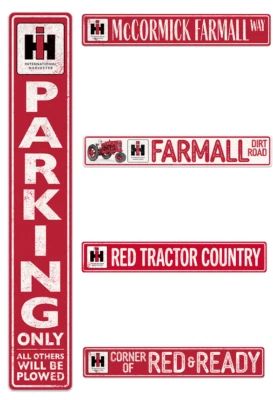 Placas de rua de metal propaganda 36" IH International Harvester McCormick Farmall - Imagem 1 de 4