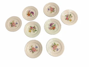 8 platos florales House of Goebel Baviera W Alemania borde porcelana en relieve postre - Imagen 1 de 13