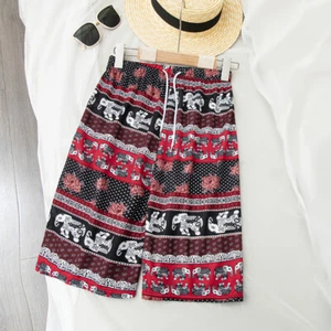 Thai Elephant Souvenir Shorts Hippie Boho Casual Yoga Exercise Sport Gym Unisex - Picture 1 of 22