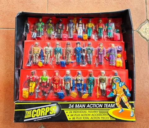 The Corps 24 Man Action Figure Set Lanard Toys 1992 NEW SEALED IN DAMAGED BOX Cover
