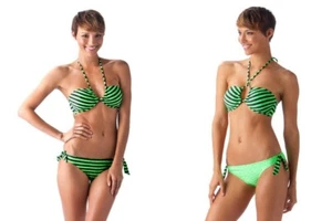 Oakley ~ 3D Stripe 2-in-1 Reversible String Bikini Set Women's X-Small $88 NWT - Picture 1 of 1