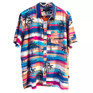 Men's Medium Margaritaville Hawaiian Tropical Shirt Short Sleeves Button Up NWT - Picture 1 of 7