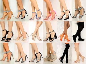 Lote de 20 Pares Mujer Venta al por mayor Tacón Alto Plataforma Noche Bomba Sandalias Zapatos Nuevos - Imagen 1 de 18