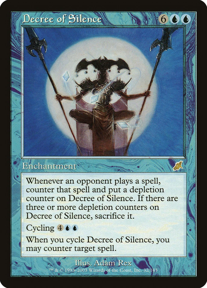 Decree of Silence Scourge PLD Blue Rare MAGIC THE GATHERING MTG CARD ABUGames - Image 1 of 1