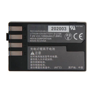Pentax D-Li109 DLi109 Camera Battery for Kr K2 KS1 KS2 K30 K50 K500 K-2 Camera - Picture 1 of 8