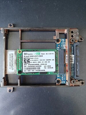 Dell Drive Caddy JHYT1 w/SSD SK Hynix SH920 256GB  mSATA SSD Drive HFS256G3AMNB - Image 1 of 3
