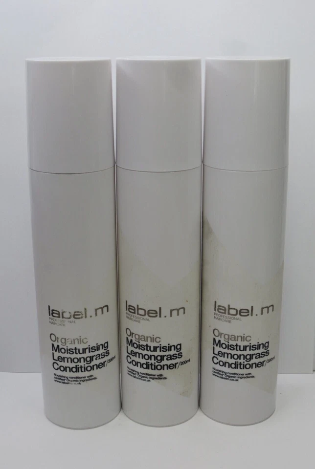 LABEL.M ORGANIC MOISTURISING LEMONGRASS CONDITIONER 6.76 OZ DETAILS (LOT OF 3) - Image 1 of 3