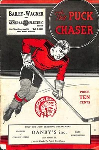 1938-39 Springfield Indians vs. Cleveland Barons programa de juegos AHL 180736 - Imagen 1 de 1