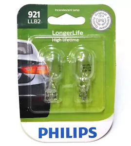 Philips LongerLife 921 18W Due Lampadine Indietro A Luce di Retromarcia Ricambio - Picture 1 of 7