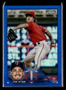 Joe Ryan #'d /150 - 2023 Topps Chrome Blue Refractor SP #37 Minnesota Twins - Bild 1 von 2