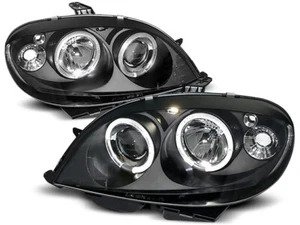 CITROEN SAXO 1999 2000 2001 2002 2003 HEADLIGHTS LPCI03 ANGEL EYES BLACK - Picture 1 of 1