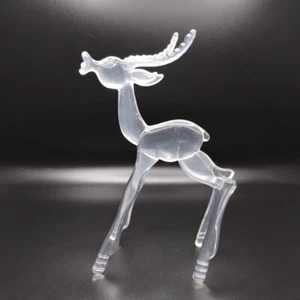 Vintage Don Manning MCM Nosco Plastics Clear Acrylic Antelope Animal Figurine - Picture 1 of 21