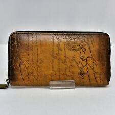 Very beautiful, appraised Berluti round zip long wallet wallet wallet, caligraph