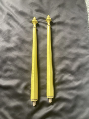Yellow Wood 27” Bed Newel Post Furniture Topper Finial bedroom furniture Cover